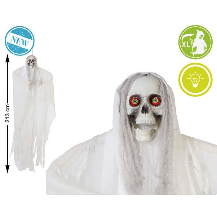 Decoración para Halloween Fantasma 213 cm Blanco 1 Decoración para Halloween Fantasma 213 cm Blanco 1