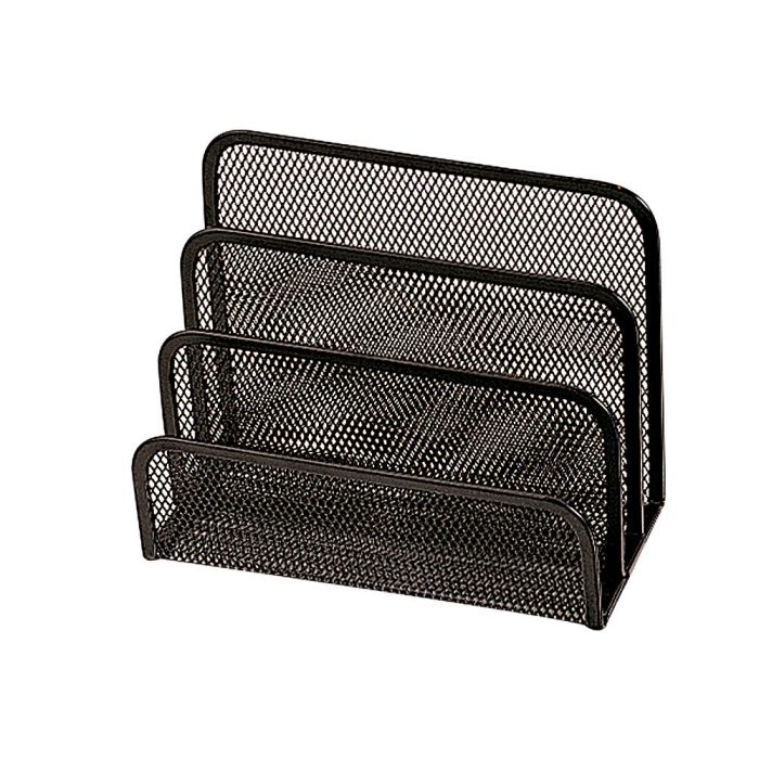 Soporte Para Cartas Q-Connect Metalico Rejilla Negro 170x135x83 mm 1