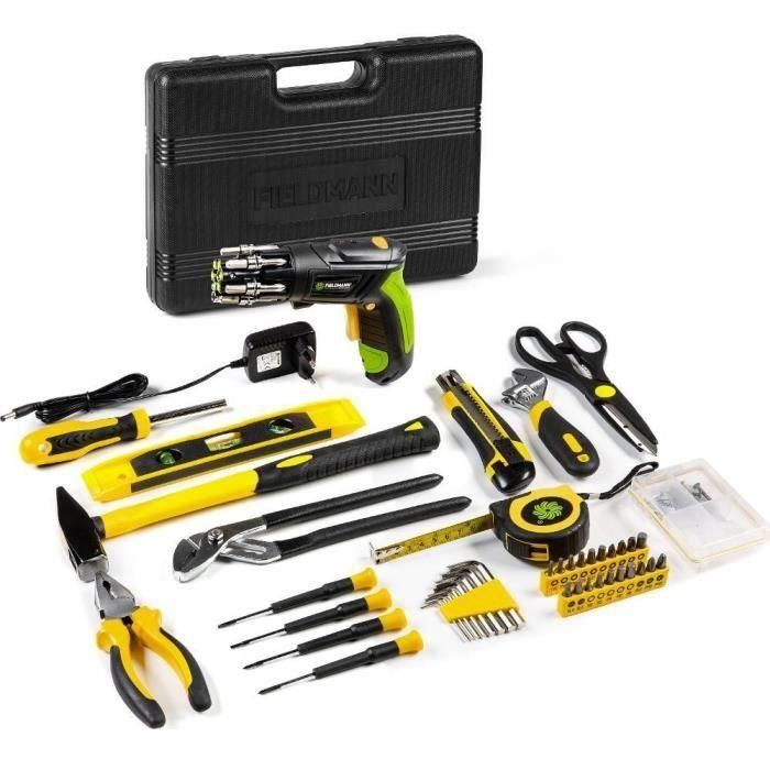 Fieldmann FDG 5018-108AR Juego de herramientas con destornillador inalámbrico
