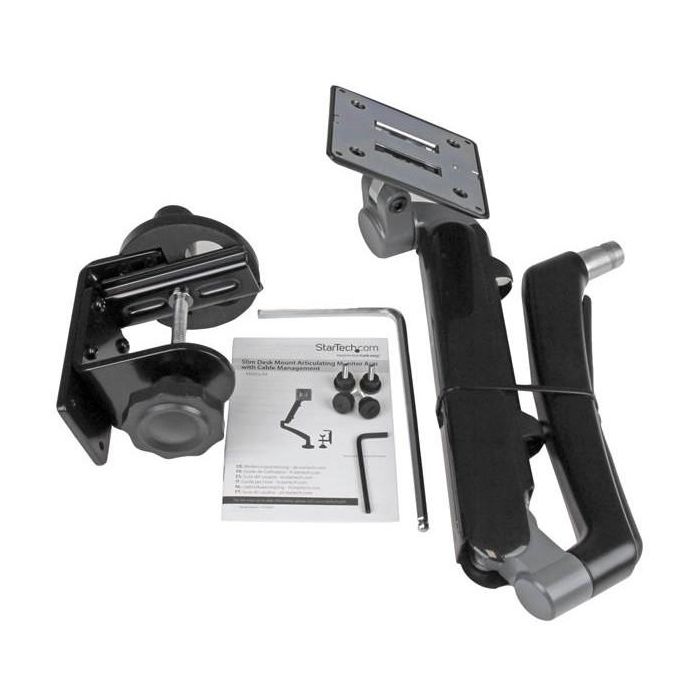 StarTech.com Soporte Monitor Brazo Articulado Perfil Delgado para Pantallas 12"-34" con Abrazadera y Gestión de Cables, Negro 7