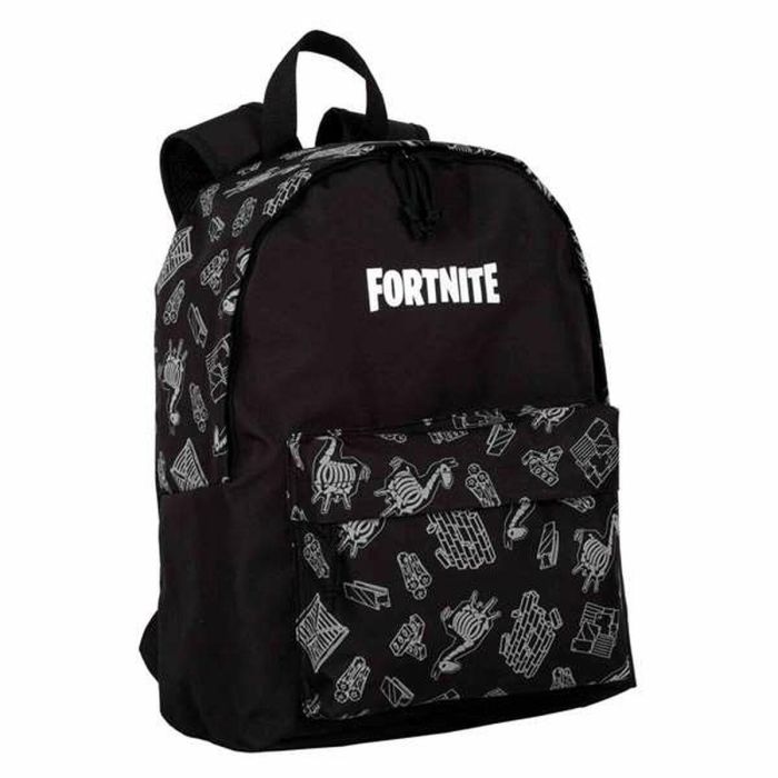 Mochila Fortnite Dark Black Americano. Reflectante 41 X 31 X 13.5 Cm