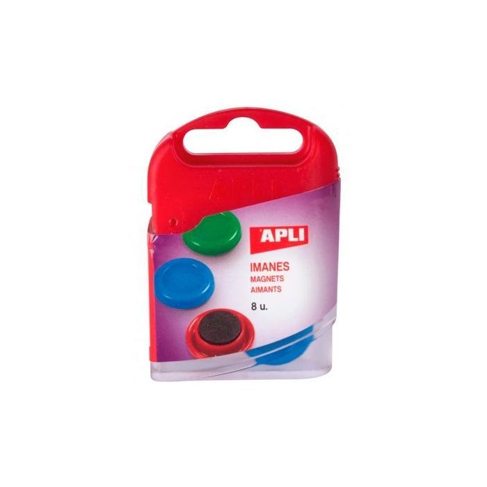Apli Pack 8 Imanes Redondos 20 mm Colores Surtidos Apli Pack 8 Imanes Redondos 20 mm Colores Surtidos