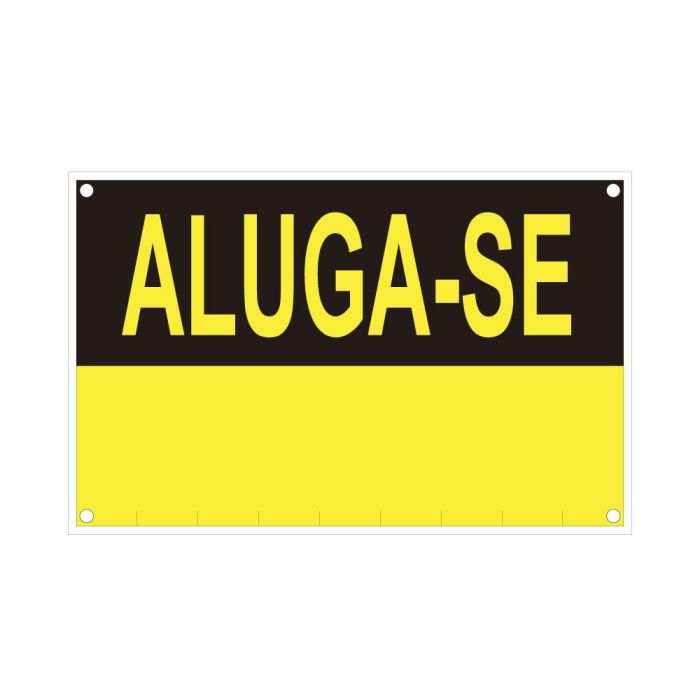 Normaluz Rótulo "aluga-se" PVC 0.4mm 45x70cm - Amarillo/Negro 0 Normaluz Rótulo "aluga-se" PVC 0.4mm 45x70cm - Amarillo/Negro 0