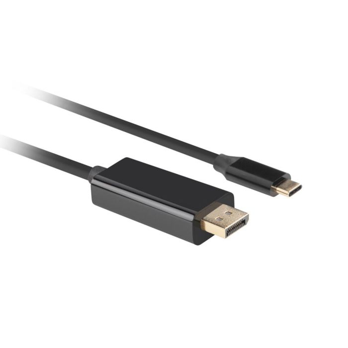 Lanberg CA-CMDP-10CU-0005-BK adaptador de cable de vídeo 0,5 m USB Tipo C DisplayPort Negro 2 Lanberg CA-CMDP-10CU-0005-BK adaptador de cable de vídeo 0,5 m USB Tipo C DisplayPort Negro 2