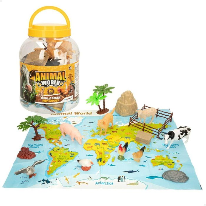 Set de Figuras de Animales Colorbaby 19 piezas Granja Plástico 13 x 8 x 3 cm (6 Unidades) 6 Set de Figuras de Animales Colorbaby 19 piezas Granja Plástico 13 x 8 x 3 cm (6 Unidades) 6