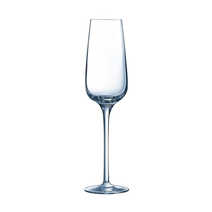 Chef & Sommelier Caja 6 Copas Flauta Krysta Sublym 21 cL - Vidrio de Resistencia Extra, Brillo Excepcional, Borde Fino, Apto Lavavajillas