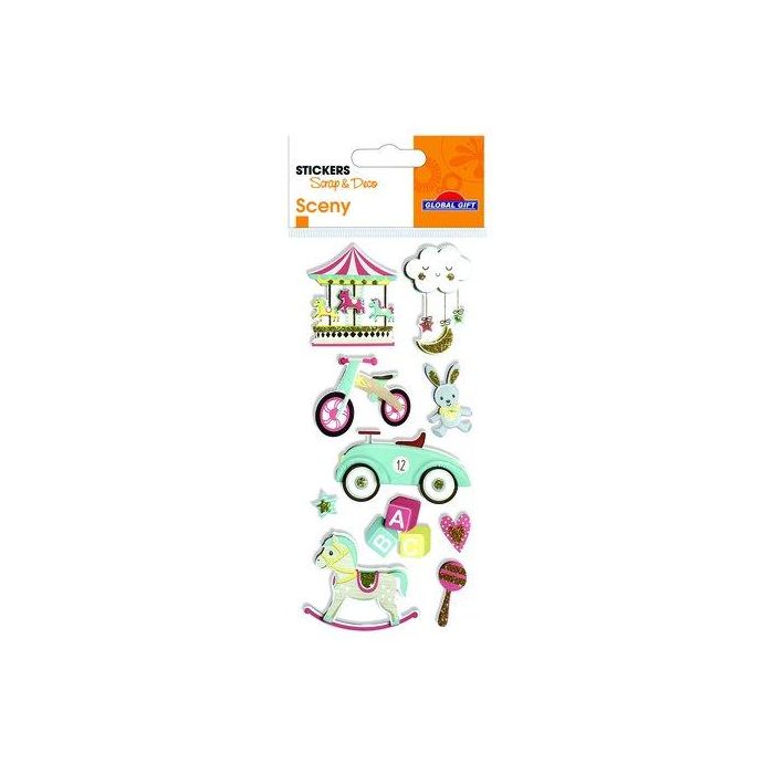 Stickers Grupo Global Gift Bolsa 1H Sceny Scrap & Deco Carrusel Relieve