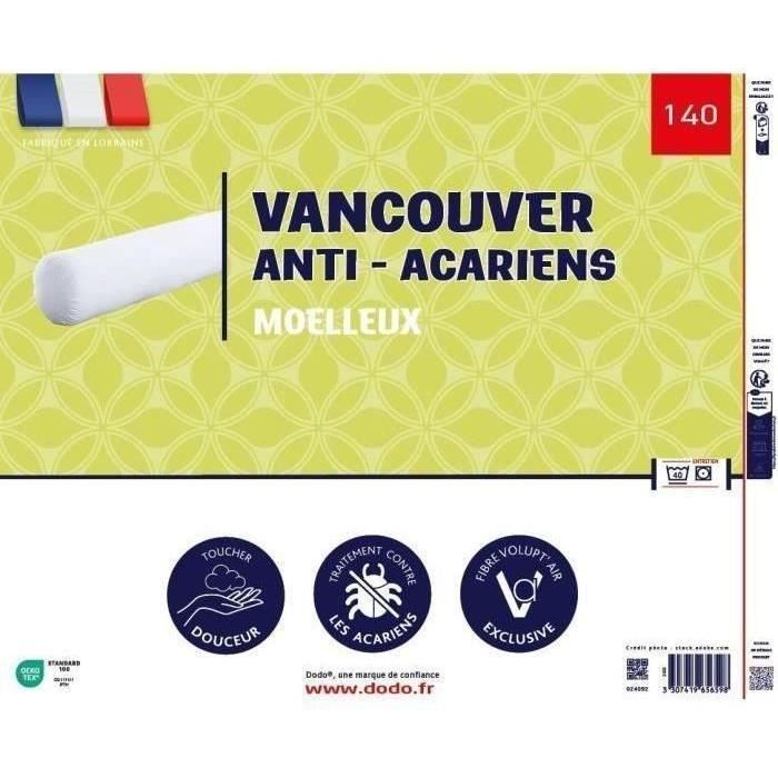 Cojín VANCOUVER 140 cm - antiácaros - 100% Poliéster - DODO 3