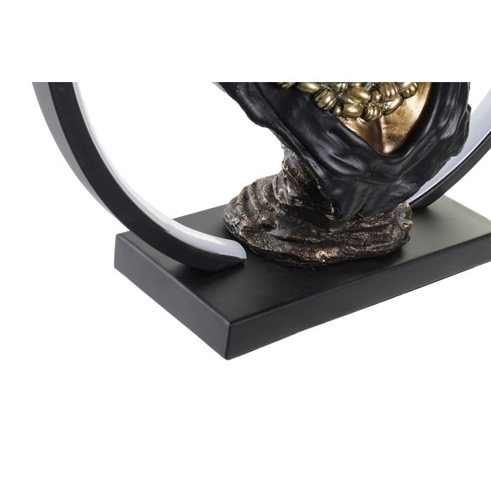 DKD Home Decor Decoración Luminosa Colonial LED USB Resina Cobrizo Negro 11x36x35.5 cm 3
