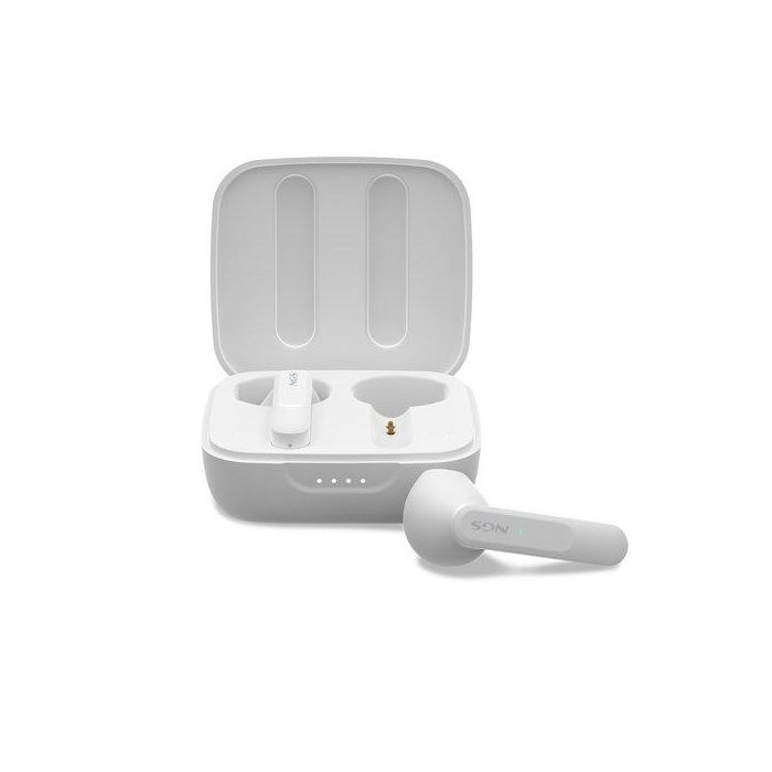 NGS ARTICAMOVEWHITE Auriculares Bluetooth 5.3 Ártica Move con Estuche de Carga (28h), Cancelación Ruido ENC, Autonomía 7h, Blancos