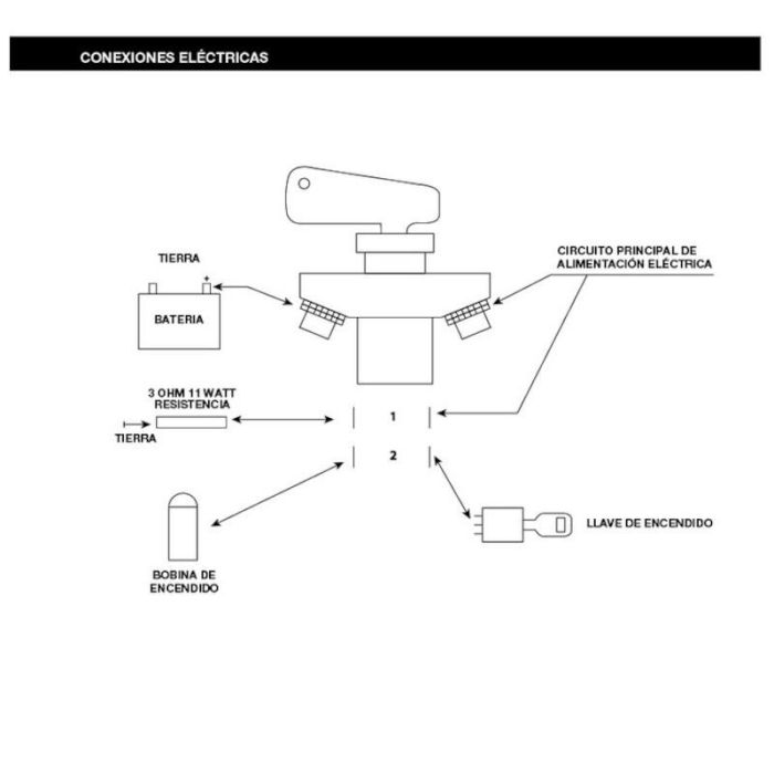 Desconectador Bateria 6 Polos Con Corte Corriente Fia OCCRF10 7
