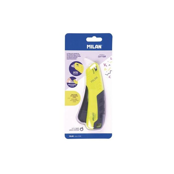 Cutter Milan Compact Auto Retractil Acid Amarillo 3 unidades