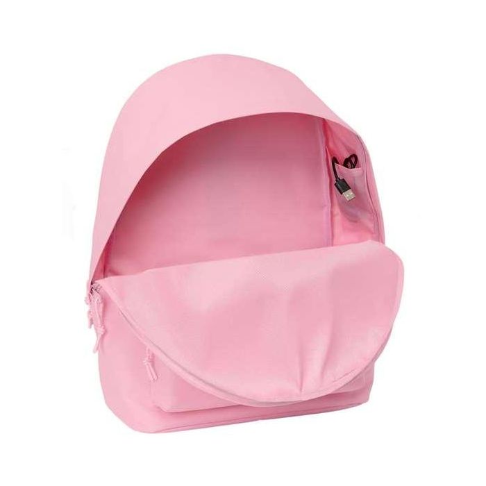 Safta Mochila Doble para Portátil 15,6" + USB Real Madrid Chica Rosa 31x44x18 cm 7