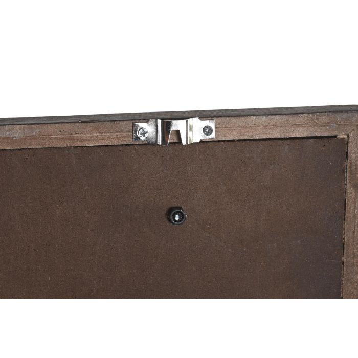 DKD Home Decor Decoracion Pared Cottage Marron Negro 4 x 99 x 24 cm (2 Unidades) Madera Metal 3