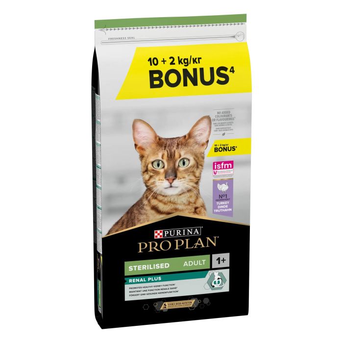 Purina Pro Plan Feline Gato Esterilizado Pavo 10 kg + 2 kg