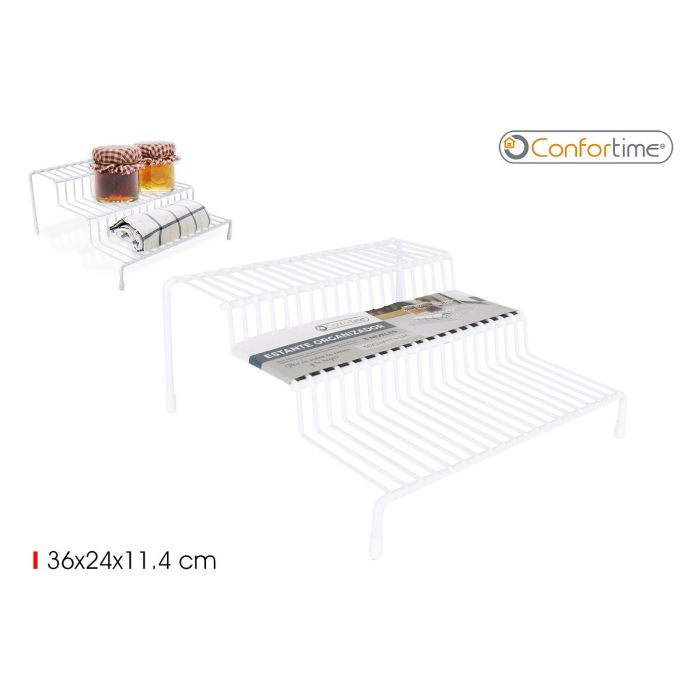Estante 3 niveles metal blanco 26x24x11.4 cm - Confortime (12 Unidades) Estante 3 niveles metal blanco 26x24x11.4 cm - Confortime (12 Unidades)