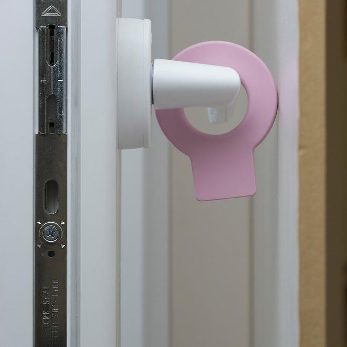 Retenedor de cuña para puerta colgable lock mod.660 de plástico rosa. rei 3