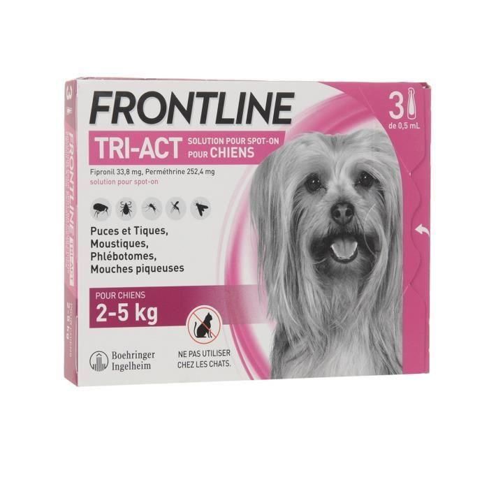 Frontline Tri-Act 3 Pipetas Antipulgas y Antigarrapatas para Perros de 2 a 5 kg 0 Frontline Tri-Act 3 Pipetas Antipulgas y Antigarrapatas para Perros de 2 a 5 kg 0