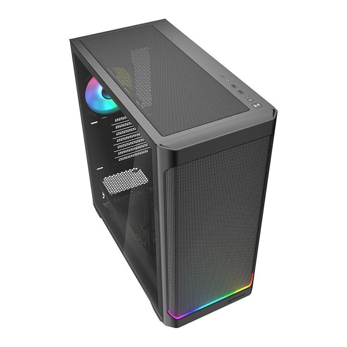 SHARKOON AK4W Midi Tower PC Negro Vidrio Templado con Iluminación RGB ATX 2
