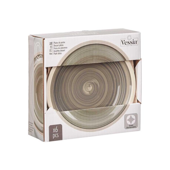 Plato Postre Gres Gris Borde 19Cm Vessia (36 Unidades) 2 Plato Postre Gres Gris Borde 19Cm Vessia (36 Unidades) 2