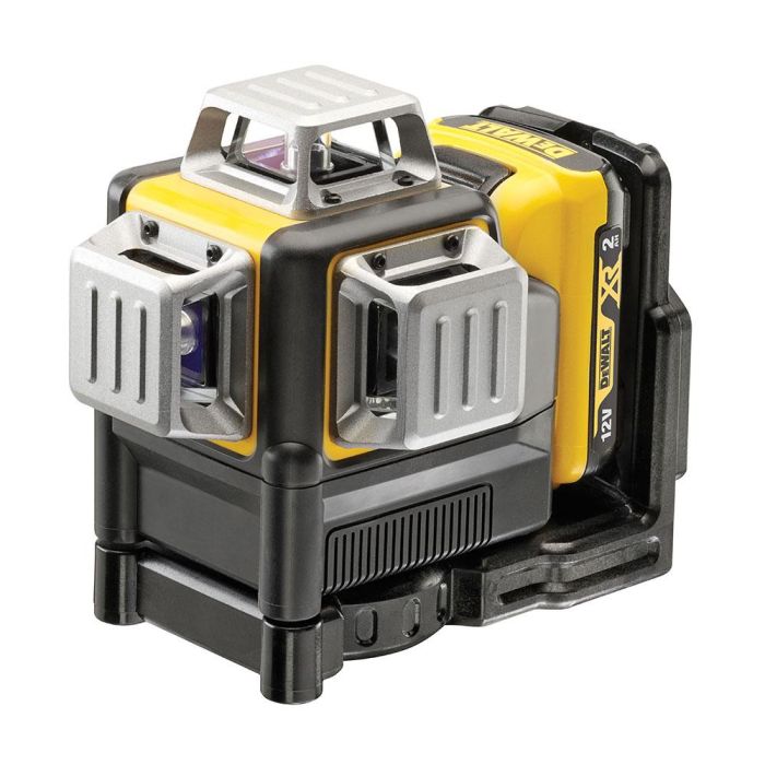 Nivel láser autonivelante verde de 3 líneas 360° xr 12v con batería li-ion 2ah dce089d1g-qw dewalt 2