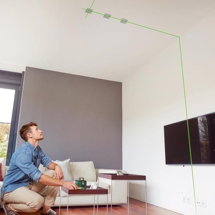 Láser de línea AdvancedLevel 360 de Bosch (láser de 3 líneas con láser de 360° para alineación en toda una habitación, en caja 4