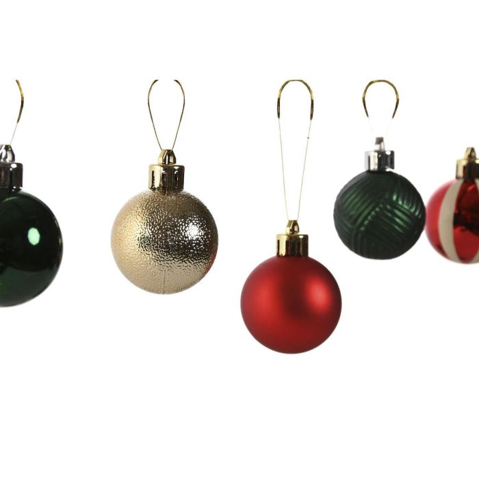 Bola Decoracion Navidad Tradicional DKD Home Decor Verde Rojo 4 x 26 x 27 cm Set de 20 2 Bola Decoracion Navidad Tradicional DKD Home Decor Verde Rojo 4 x 26 x 27 cm Set de 20 2