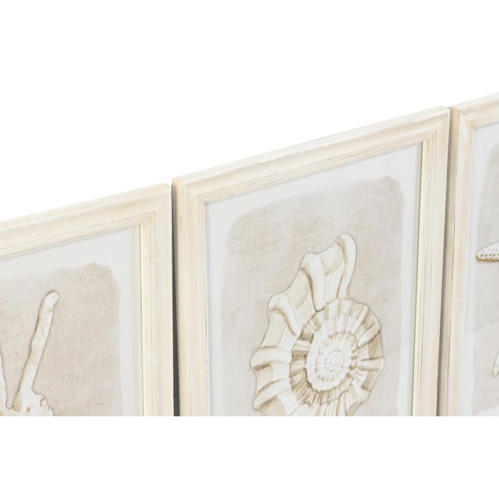 Cuadro Mediterraneo DKD Home Decor Beige 2 x 50 x 40 cm (4 Unidades) 1
