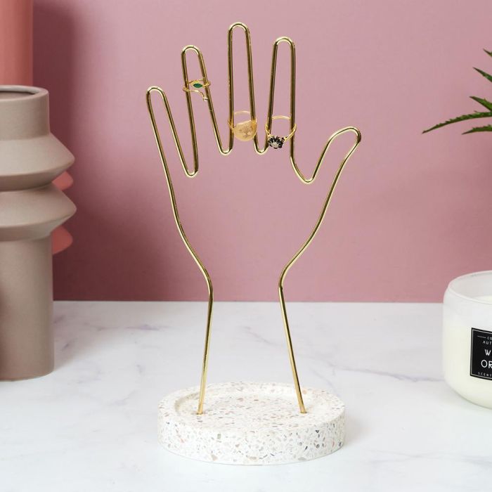 Home Deco Factory Porta Joyas Mano Colección Pour Elle Metal 1 Home Deco Factory Porta Joyas Mano Colección Pour Elle Metal 1