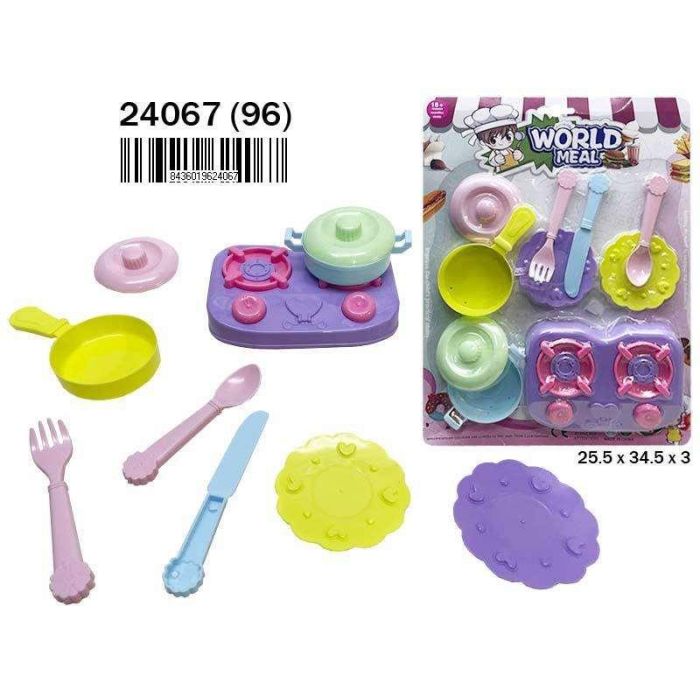 Cocina con accesorios en blister