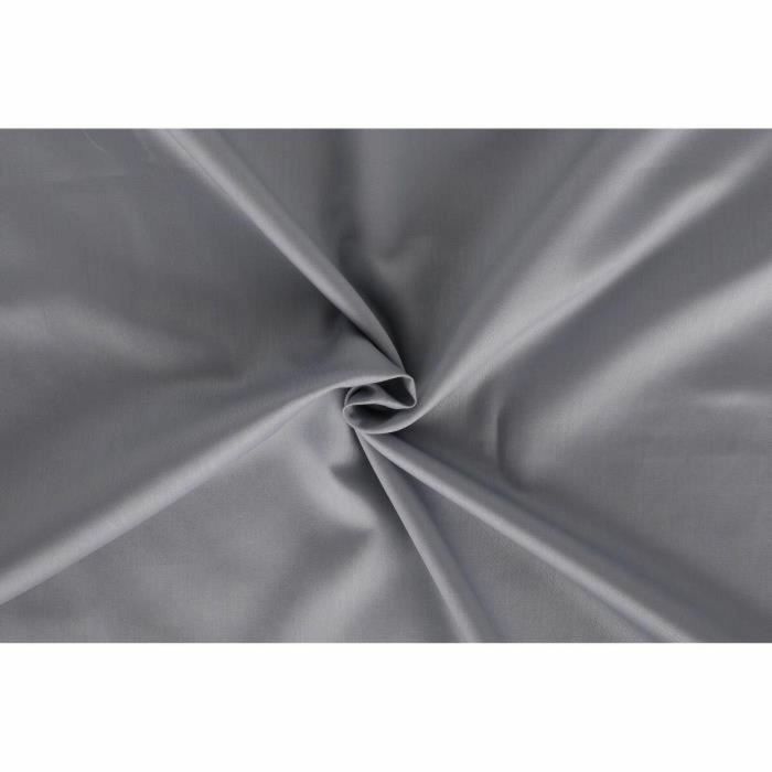Juego de Cama MEN8681875218565 - 100% Algodón Satén - Funda Nórdica 220x240 cm + 2 Fundas Almohada 60x60 cm - Gris 1