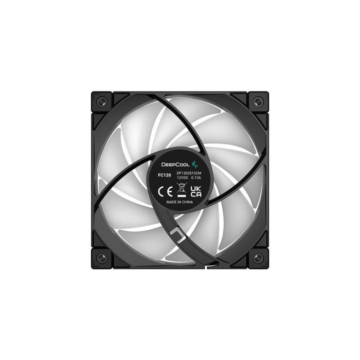 DeepCool R-FC120-BKAMN1-G-1 Ventilador de Caja PC 120mm ARGB PWM Negro Silencioso con Refrigeración Eficiente 7