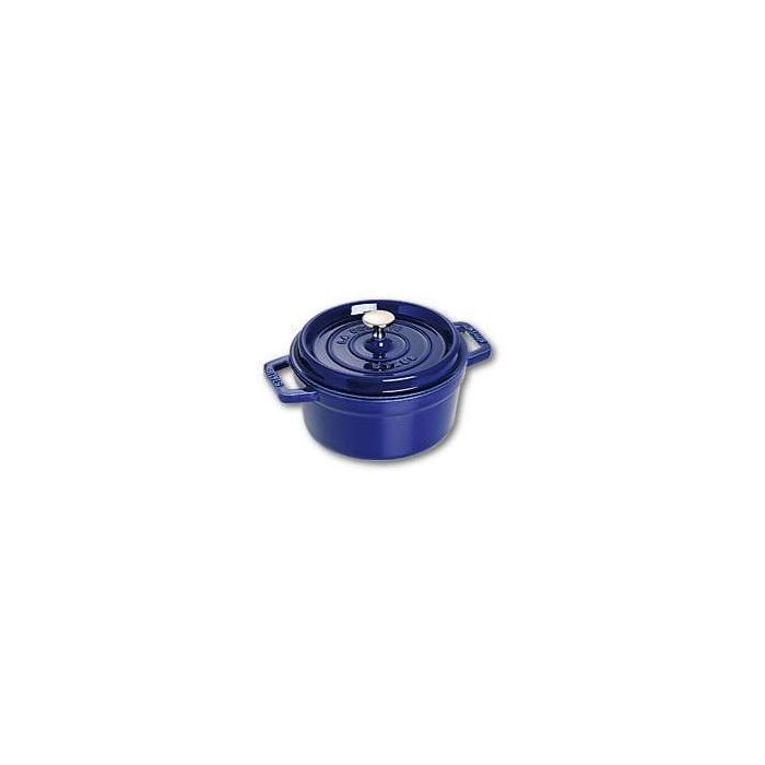 Staub 40510-264-0 Cocotte Redonda / Sartén de Hierro Fundido Azul Oscuro 20cm, 2.2L