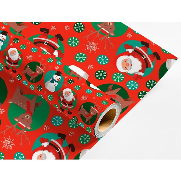 Papel De Regalo Liderpapel Navidad Rollo Ancho 70 cm Longitud 2 Mt Gramaje 60 gr Diseños Surtidos C-2024 50 unidades 8