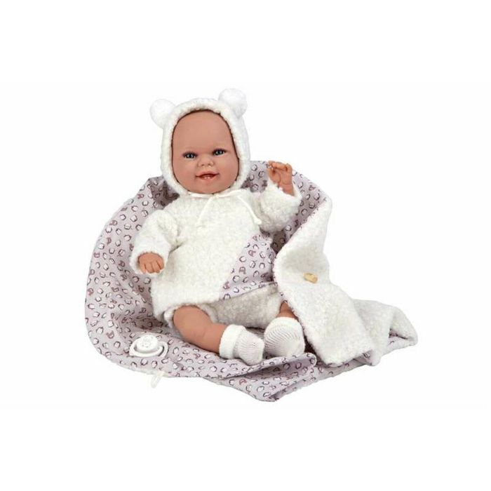 Muñeca elegance 35 cm babyto blanco c/manta (muñeco de peso) 1