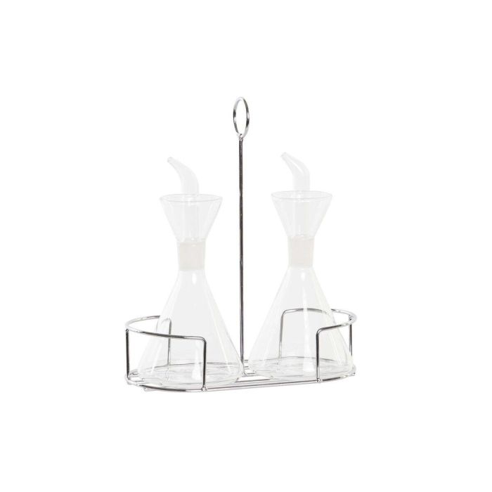 Aceitera Vinagrera Basicos DKD Home Decor Transparente 10 x 23.5 x 19.5 cm Set de 2