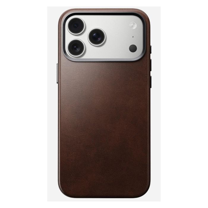 Nomad iPhone 17 Pro Max Funda de Cuero Tradicional Rustic Brown con Compatibilidad MagSafe - Resistente a Rayones y Polvo 6