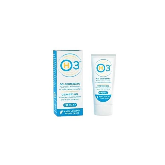 H3 Gel Ozonizado de Origen Vegetal Calmante Tratamiento del Dolor Muscular y Articular, Tubo 50ml