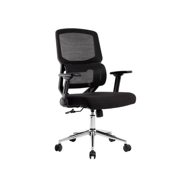 Silla Q-Connect Oficina Lucca Malla Base Metalica Alt Max 1090 Anc 700 Prof 650 Ruedas Premium Color Negro 4