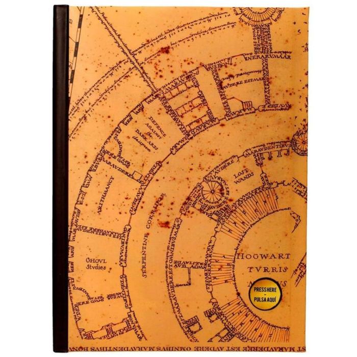 Sd Toys Libreta Harry Potter Mapa del Merodeador con Luz 15x20 cm