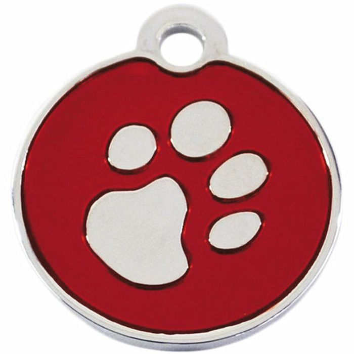 Placa identificativa para collar Imarc Circle Rojo Plateado 1 Placa identificativa para collar Imarc Circle Rojo Plateado 1