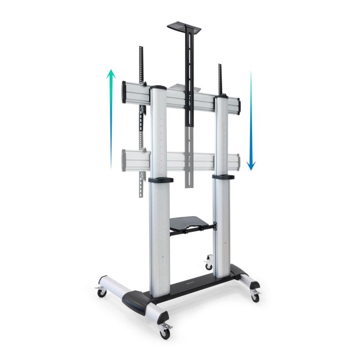 TooQ FS20300M-B Soporte de Suelo con Ruedas para TV 60-100" Inclinable Ajustable 1200-1650mm hasta 100kg VESA 1000x600 Plata 3 TooQ FS20300M-B Soporte de Suelo con Ruedas para TV 60-100" Inclinable Ajustable 1200-1650mm hasta 100kg VESA 1000x600 Plata 3