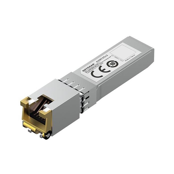 NETGEAR Axm765-20000S Transceptor SFP+ a Cobre 10GBASE-T, Conversor de Puertos SFP+ a 10GBase-T hasta 80 metros