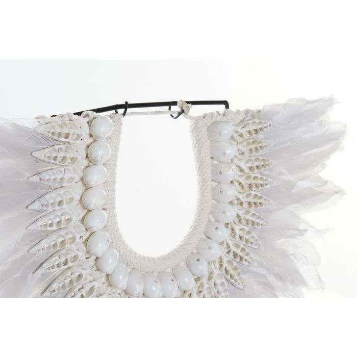 DKD Home Decor Adorno Decorativo de Estilo Balinés con Plumas, Conchas y Estructura de Hierro. Colores Beige y Negro, Medidas 42x44x9.5 cm 1 DKD Home Decor Adorno Decorativo de Estilo Balinés con Plumas, Conchas y Estructura de Hierro. Colores Beige y Negro, Medidas 42x44x9.5 cm 1