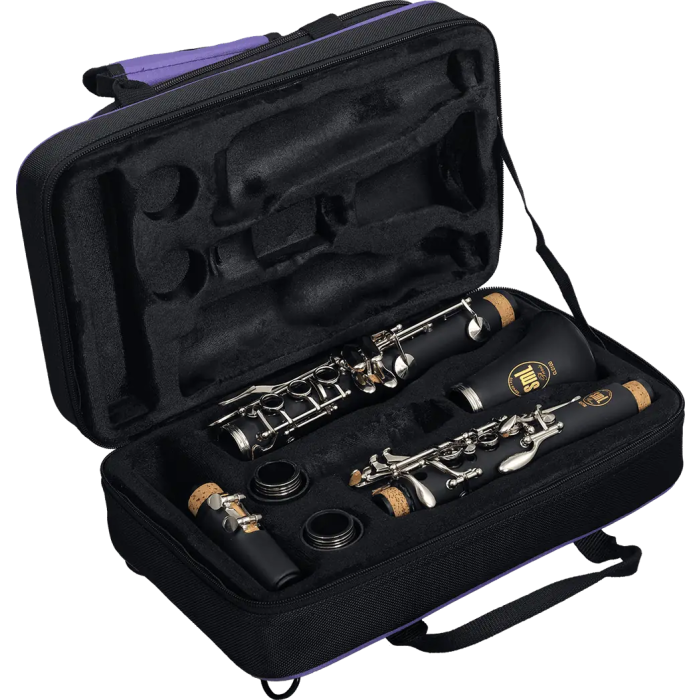 SML Clarinete Ut CLC100 Tonalidad Do Sistema Boehm Negro ABS Mecanismos Níquel-plata Plateado 17 Llaves con Kit BG Incluido 1