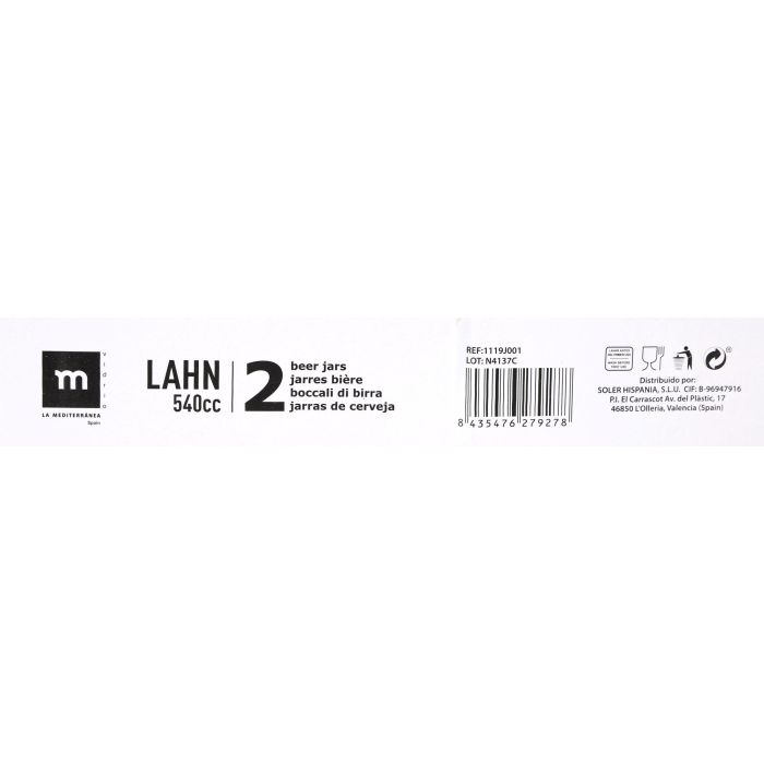 Set de 2 Jarras Lahn 540 cc - Inde (12 Cajas) 4 Set de 2 Jarras Lahn 540 cc - Inde (12 Cajas) 4