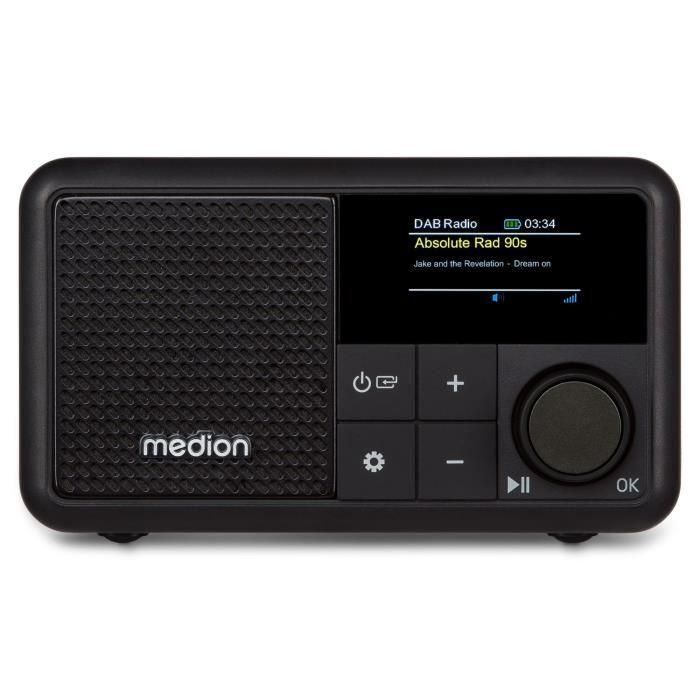 Mini radio - MEDION - DAB/FM - Mono 2W RMS - Negro 1