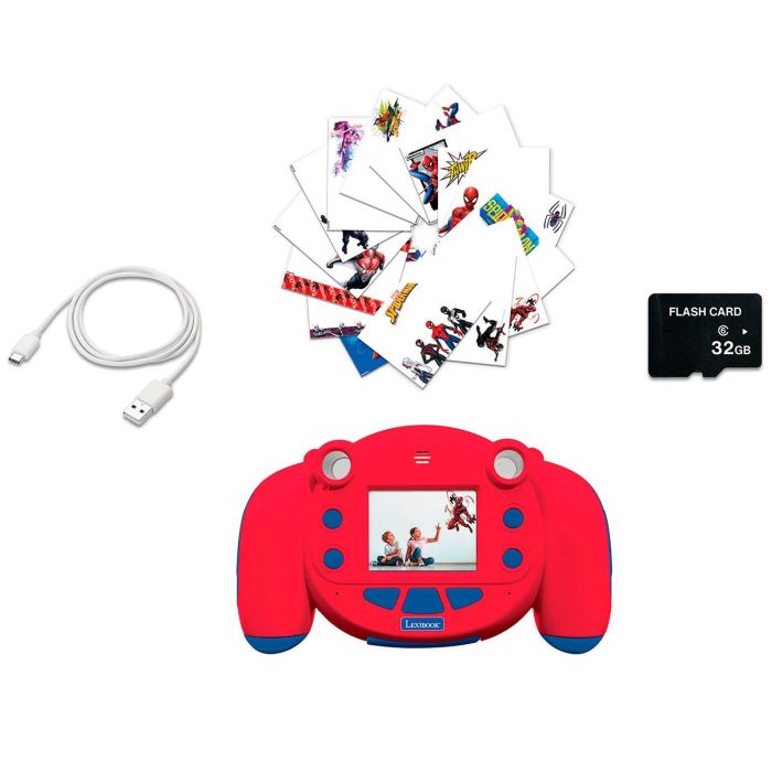 Lexibook Cámara Digital Spiderman DJ080SP HD 1080p 12MP con Marcos de Spiderman 1