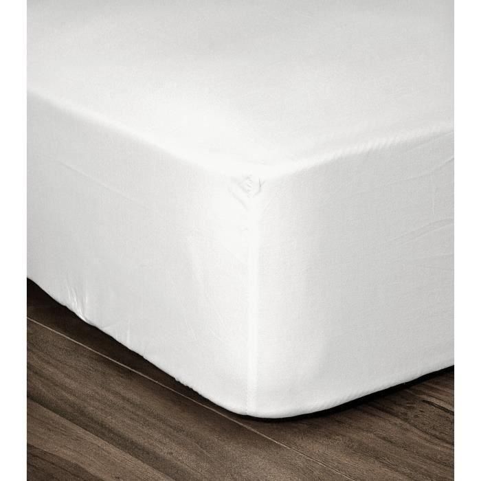 LOVELY HOME Sábana ajustable 100% algodón 90x190x25 cm blanco LOVELY HOME Sábana ajustable 100% algodón 90x190x25 cm blanco