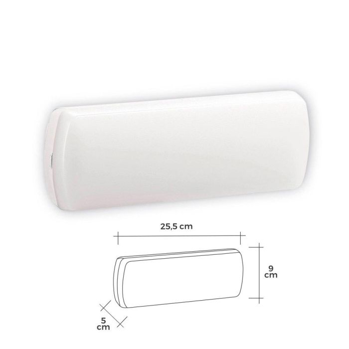 Aplique emergencia led 3 W 150 lm 25,5 x 9 x 5 cm 1 Aplique emergencia led 3 W 150 lm 25,5 x 9 x 5 cm 1